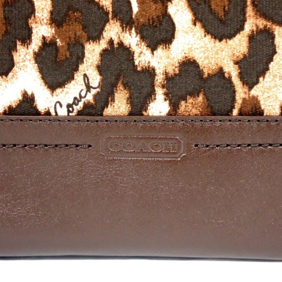 NWT Coach Carrie Tote Ocelot Brown Animal Handbag - Picture 4 of 7